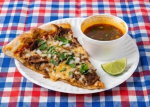 Birria Street taco pizza