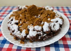Chocolate Cookie Butter Dream Funnel Cake