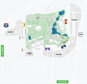Fairgrounds Gates and Parking Map