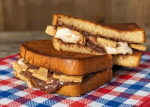 Grilled campfire s’more sandwich