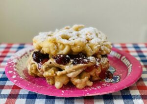 PB&J Funnel Cake Sandwich