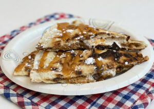 Peanut butter fluff quesadilla